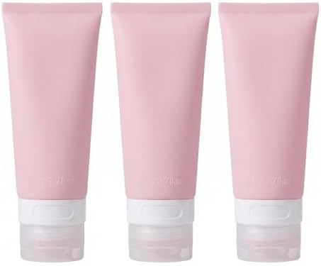 3PCS Empty Refillable Pink Soft Silicon Squeeze Tube Portable Travel Bottle by Unknown
