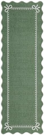 Garvee Scalloped Bow Runner Rug 2x6 Washable Kitchen Runner Rug Non-Slip - Image 4