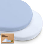 2-Pack Baby Bassinet Sheets Girl, 33x17 Bedside Sheets by KeaBabies