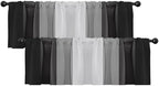 Emvency Valances for Windows, 2 Pack, 52x12 Inch, Geometric Modern by Emvency