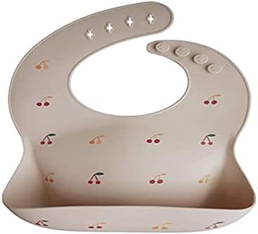 mushie Silicone Baby Bib | Adjustable Fit Waterproof Bibs - Image 4