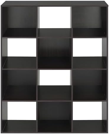 Whitmor 12 Cube Bookcase, 4 Tier Stackable MDF Bookself, Open Storage Display - Image 6