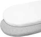 Gllquen Baby Organic Cotton Bassinet Sheets 2-Pack Grey by GLLQUENBABY