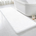 Polyester Bathroom Runner Rug 24"x60" White, Soft Shaggy Bath Mat by Kildoss