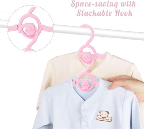 Kid Clothes Hangers 50 Pack, Plastic Baby Hangers Space Saving - Image 2