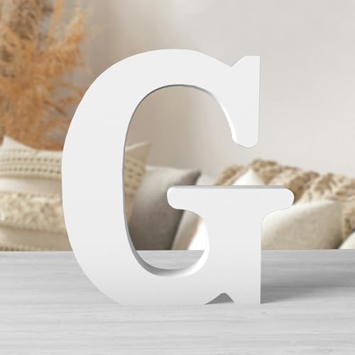 8 Inch White Wood Letters Unfinished Wood Letters by ZARUATU