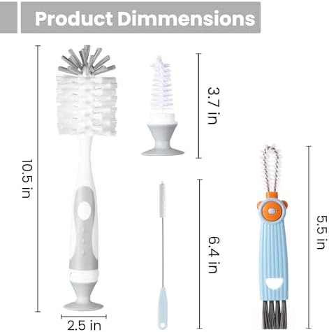 4-in-1 Baby Bottle Brush Set - Image 2