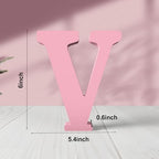 6 Inch Pink Wood Letters Unfinished Wood Letters - Image 2