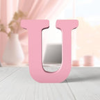 6 Inch Pink Wood Letters Unfinished Wood Letters by ZARUATU