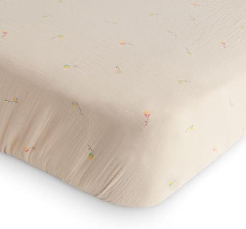 mushie Extra Soft Muslin Fitted Crib Sheet | 192 Thread Count | 28"x 52" - Image 2