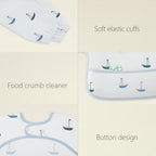 Susurration Baby Long Sleeve Bib Waterproof Sleeved Bib Smock - Image 5
