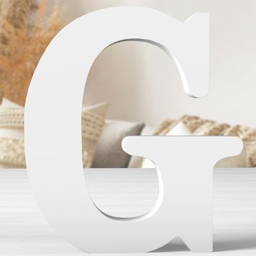 12 Inch White Wood Letters Unfinished Wood Letters by ZARUATU