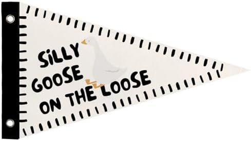 Black Silly Goose Pennant Banner Flags Bedroom Playroom Wall Decor by Unknown