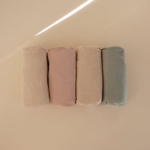 mushie Extra Soft Muslin Fitted Crib Sheet 2-Pack | 192 Thread Count | 28"x 52" - Image 5