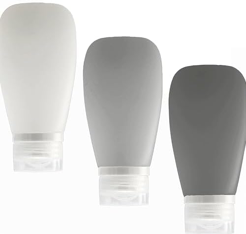Travel Bottles for Toiletries, TSA Approved 3oz Leak Proof Silicone Refillable by Lyob