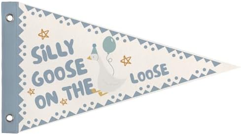 Kids Playroom Nursery Wall Decor Silly Goose Pennant Banner Flags by Unknown