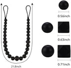 KLOGTSIND Wood Bead Curtain Tiebacks, 4 Pack Curtain Tie Backs - Image 4