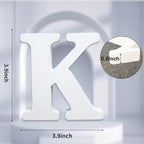 AOCEAN 4 Inch White Wood Letters Unfinished Wood Letter - Image 2