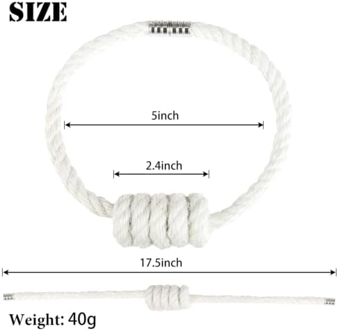 BEL AVENIR Magnetic Jute Curtain Tiebacks 2 Pack Hand-Woven Curtain Ties - Image 2