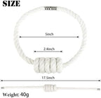 BEL AVENIR Magnetic Jute Curtain Tiebacks 2 Pack Hand-Woven Curtain Ties - Image 2