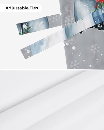 Snowman Christmas Blackout Tie Up Valance Curtains - Image 7