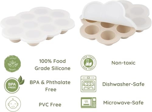 PandaEar 3-Pack Silicone Baby Food Freezer Trays - Image 3