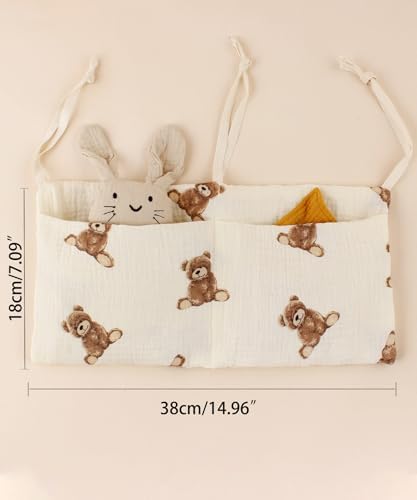 Baby Bedside Hanging Bags Storage Organizer Milk Bottle Toy Crib Baby Nappy-Bag - Image 4