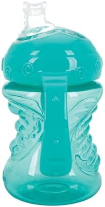 Nuby Grip N' Sip 2 Handle Soft Spout Trainer Cup - 8 oz - Aqua - Image 3