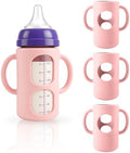 3-Pack Silicone Sleeves for New Lansinoh & Pigeon Glass Baby Bottle 8 oz by Unknown