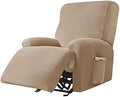 Stretch Recliner Covers, 4-Piece Ultra Soft Velvet Recliner Chair Slipcover by PENDEJATO