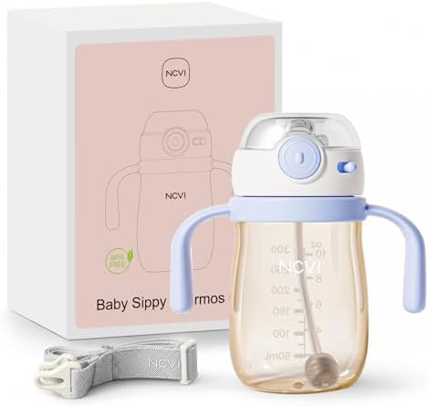 NCVI PPSU Spill-Proof Baby Straw Cup, Lightweight by NCVI