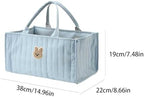 Quilted Fabric Storage Basket Floral Baby Diaper Caddy Quilted Basket - Image 6