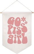 Funny Bathroom Wall Hanging Banner, Cute Preppy Girl Room Decoration, Linen by ZEARPT