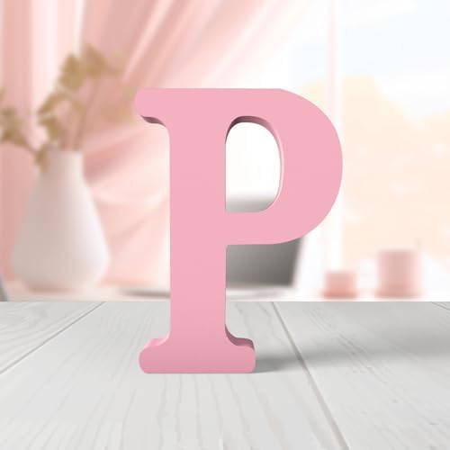 6 Inch Pink Wood Letters Unfinished Wood Letters by ZARUATU