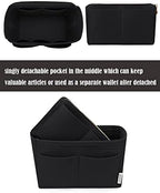 LEXSION Felt Purse Organizer Insert, Tote Bag Shaper Dividers - Image 2