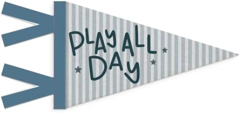 Playroom Decor Felt Banner, Play All Day Felt Pennant Flag by Unknown