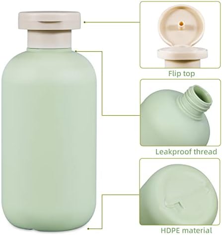 6.8oz Squeeze Bottles with Flip Cap, Refillable Plastic Travel Bottles - Image 3