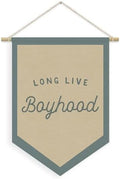 Boys Room Decor, Long Live Boyhood Linen Canvas Banner, Boy Nursery Wall by Unknown
