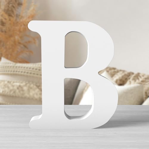 8 Inch White Wood Letters Unfinished Wood Letters by ZARUATU