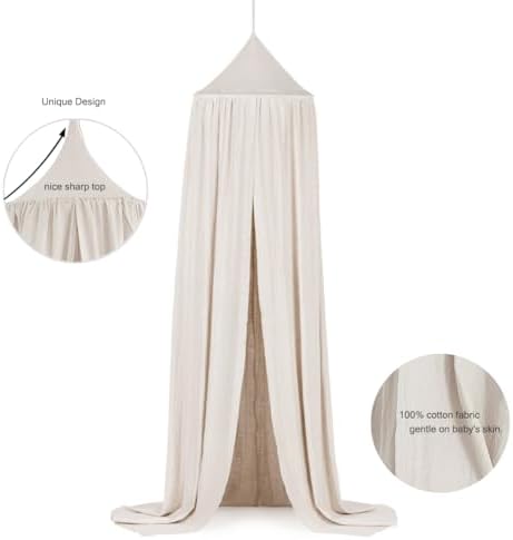 Kids Bed Canopy Breathable Cotton Soft Cover Net - Image 3