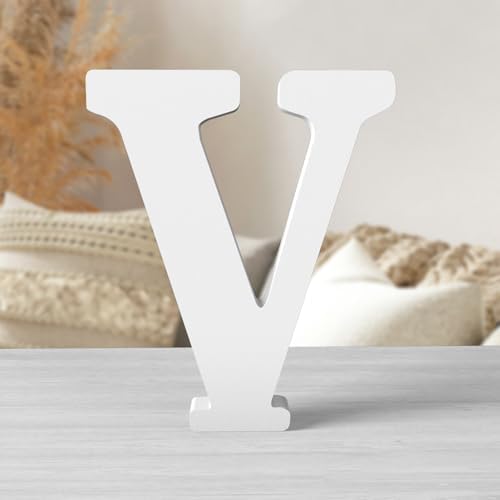 8 Inch White Wood Letters Unfinished Wood Letters by ZARUATU