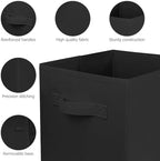 2 Pcs Storage Cubes, 10.5 Inch Collapsible Storage Bins, Fabric Foldable Bins - Image 4