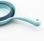 Plastic Foldable Water Scoop Blue Portable Shampoo Cup - Image 4