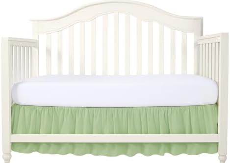 Crib Bed Skirt 28” x 52” with 14” Drop – Split Corners Dust Ruffle, Microfiber by Unknown