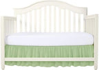 Crib Bed Skirt 28” x 52” with 14” Drop – Split Corners Dust Ruffle, Microfiber by Unknown