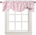 Pink Valentine's Day Blackout Tie Up Valance Curtains by VandarllinHomeKitchenDecor