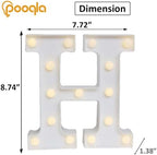 Pooqla LED Marquee Letter Lights, Warm White and Cool White Decorative Lighted - Image 5