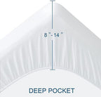 Twin Size Mattress Protector Waterproof, Absorbent Fitted Sheet - Image 2