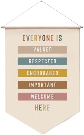 Welcome Banner for Classroom Wall Decor, Everyone Is Welcome Here Wall Hanging by WCDHOR