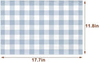 Dusty Blue Gingham Placemats Light Blue Checkered Table Mats - Image 3